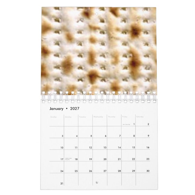 2015-16 Jewish Wall Calendar, 15 Month ~ Customize Calendar (Jan 2027)