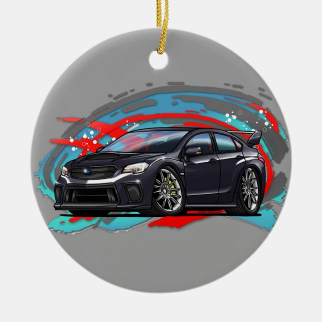 2015-2018 black WRX Ceramic Ornament (Front)