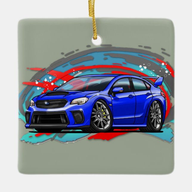2015-2018_Blue_WRX Ceramic Ornament (Front)