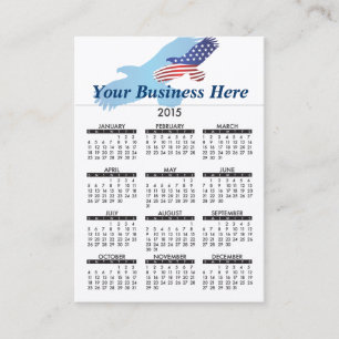 2015 Business Card Calendar American Eagle