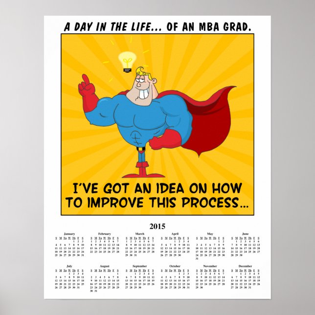 2015 Calendar MBA Graduate Poster (Front)