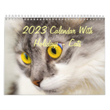 2015 Calendar With Holidays - Cats