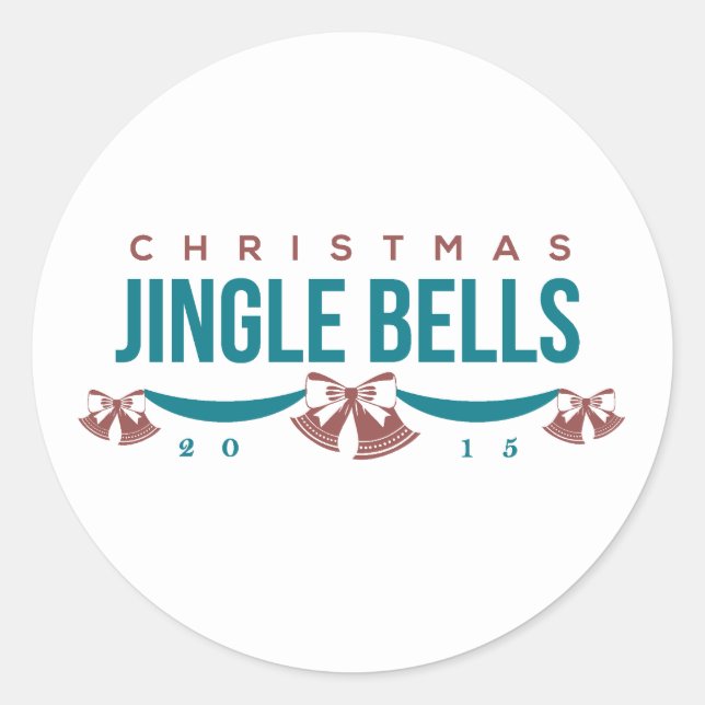 2015 Christmas Jingle Bells Holiday Stickers (Front)