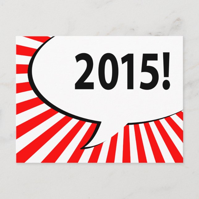 2015! comic bubble postcard (Front)
