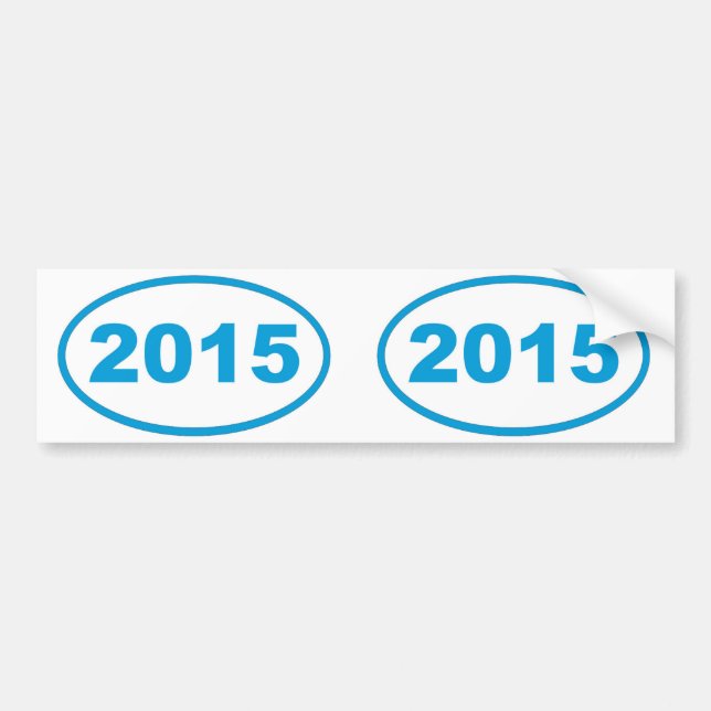 2015 cyan blue bumper sticker (Front)