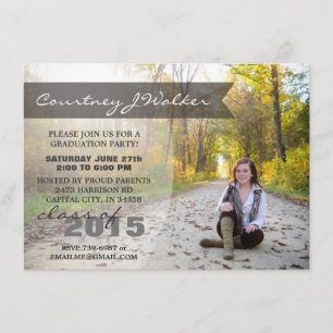2015 Graduation Party - Let's Celebrate Banner Invitation