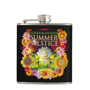 2015 Greensboro Summer Solstice Festival Keepsake Hip Flask