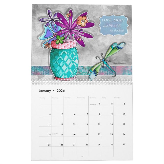2015 Inspirational Calendar Flower Inspiring Quote (Jan 2026)