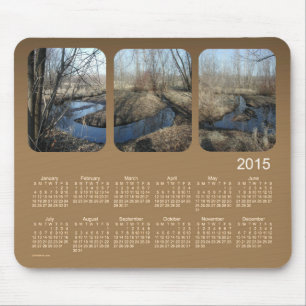 2015 Landscape Calendar by Janz Brown Mouse Pad
