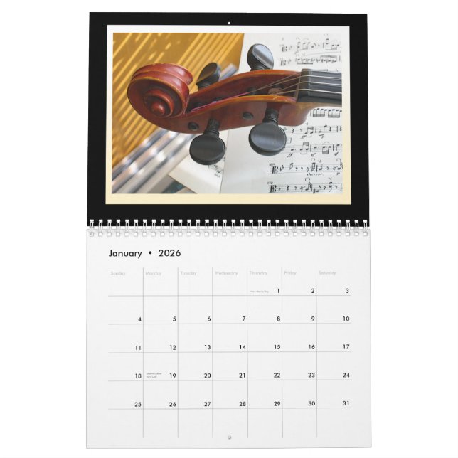 2015 Musical Instrument Calendar (Jan 2026)