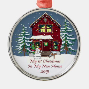 2015 My first Christmas in my new home Metal Ornament