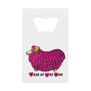 2015 Ram Sheep Goat Year Credit Card Bottle Opener
