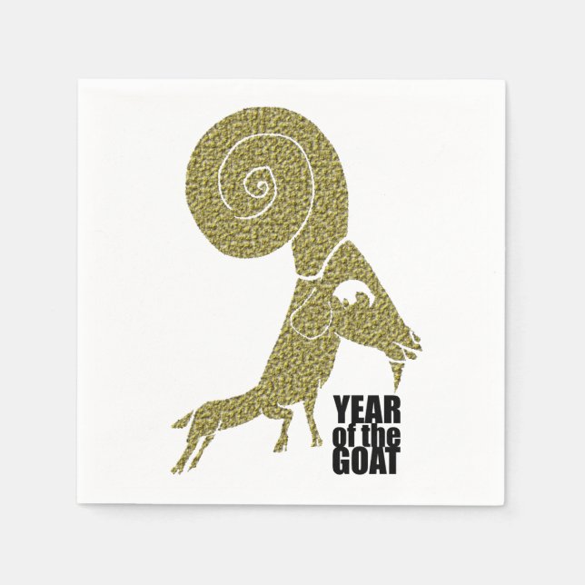2015 Ram Sheep Goat Year - Paper Napkins (Front)
