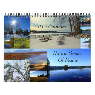 2015 scènes de nature de calendrier du Maine