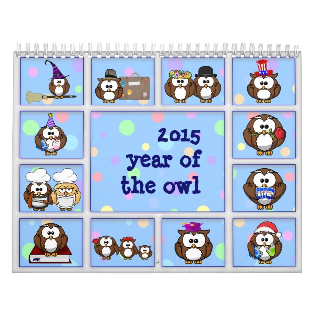 2015 year of the owl calendar (Cover)