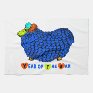 2015 Year of the Ram Sheep or Goat  Kitchen Towels