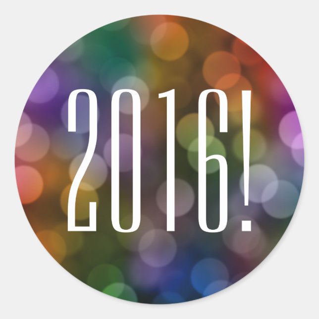 2016 bokeh classic round sticker (Front)