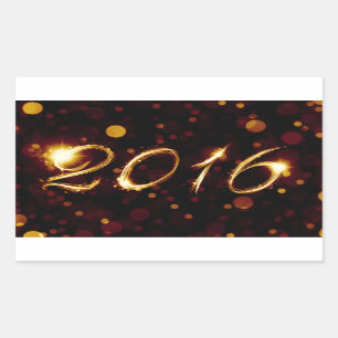 2016 (bokeh lights) sticker