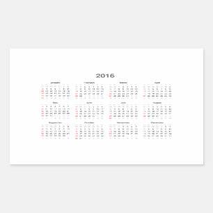 2016 Calendar Gifts Sticker