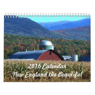 2016 Calendar  New England the Beautiful
