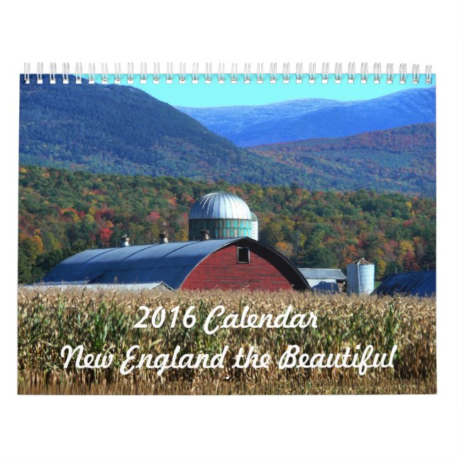 2016 calendrier Nouvelle Angleterre le beau (Protection)