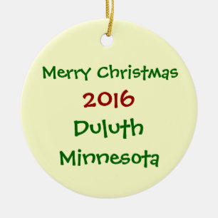 2016 CUSTOMIZABLE DULUTH MERRY CHRISTMAS ORNAMENT