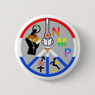 2016 election, Anti-Trump, liberal values, peace 2 Inch Round Button