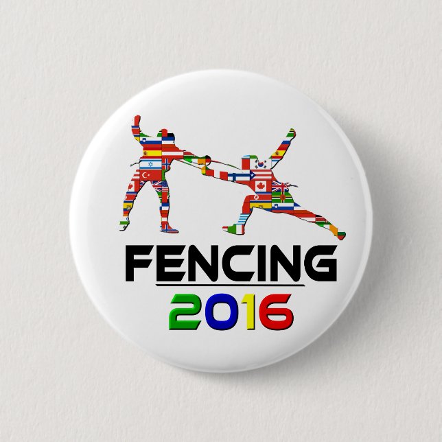 2016: Fencing 2 Inch Round Button (Front)