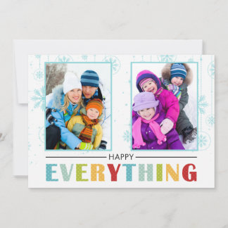 2016 Festive HAPPY EVERYTHING Holiday Flat Card