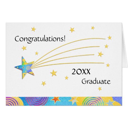 2016 Fun Starry Graduation Greeting Card
