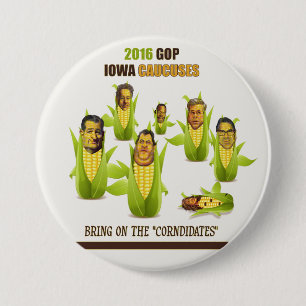 2016 GOP Iowa Caucuses 3 Inch Round Button