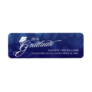 2016 Graduate Blue Bokeh Lights Graduation