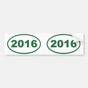2016 green bumper sticker
