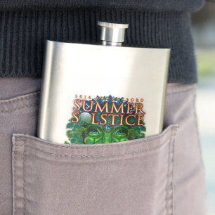 2016 Greensboro Summer Solstice Festival Keepsake Hip Flask