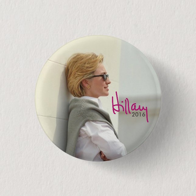 2016 Hillary Clinton for President (Sunglasses) 1 Inch Round Button (Front)