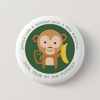 2016 Monkey Year 2 Inch Round Button