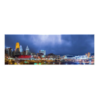 2016 Pano Shot Cincinnati Ohio Skyline - Print