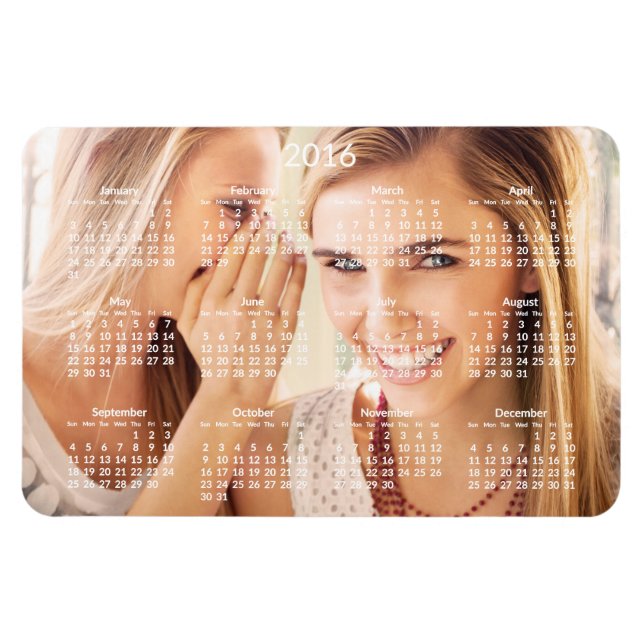 2016 Personalized Calendars Large Flexible Magnets (Horizontal)