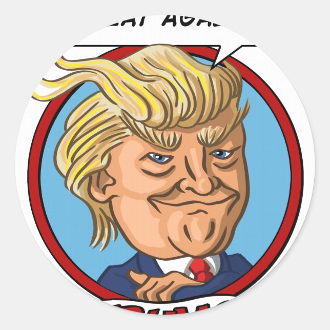 2016 Presidential Election Classic Round Sticker (Front)