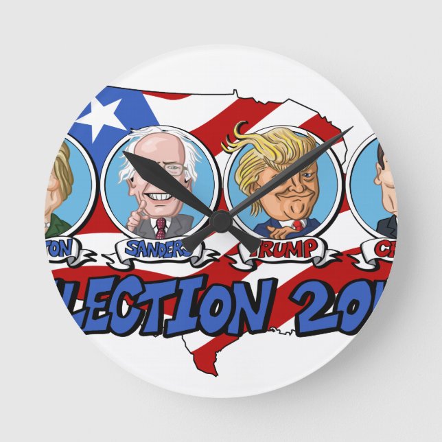 2016 Presidential Election Round Clock (Front)