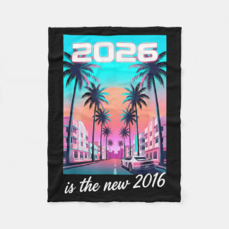 2016 Retro Synthwave Car Aesthetic Design Fleece Blanket