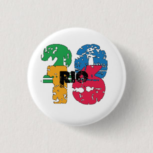 2016 Rio de Janeiro Brazil the Olympic Games 1 Inch Round Button