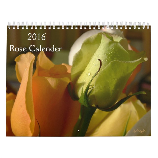 2016 Rose Calender Calendar (Cover)