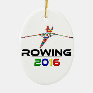 2016: Rowing Ceramic Ornament