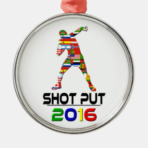 2016:Shot Put Metal Ornament