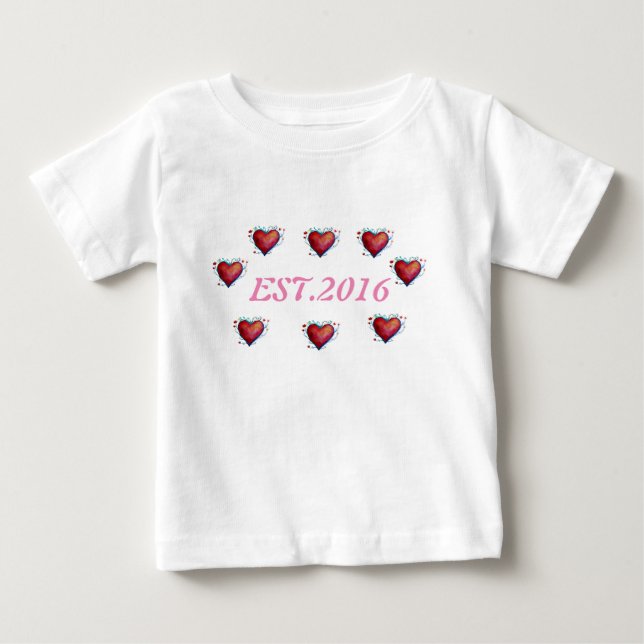 2016  Toddler Tee Established , 1st Yea  Birthday (Front)