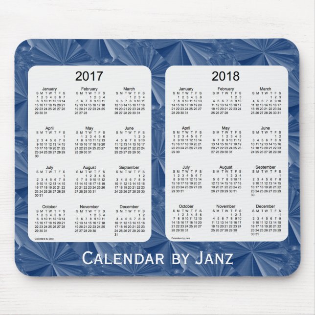 2017-2018 Blue Diamonds Calendar by Janz Mousepad (Front)