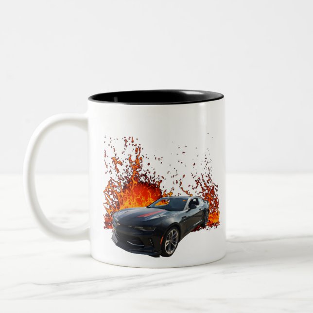 2017 50th anniversary Chevy Camaro Two-Tone Coffee Mug (Left)