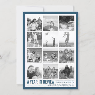 2017 Année en examen 12 Photo Collage Carte de vac