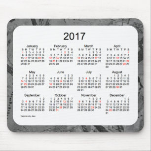 2017 Black Art Holiday Calendar by Janz Mouse Pad
